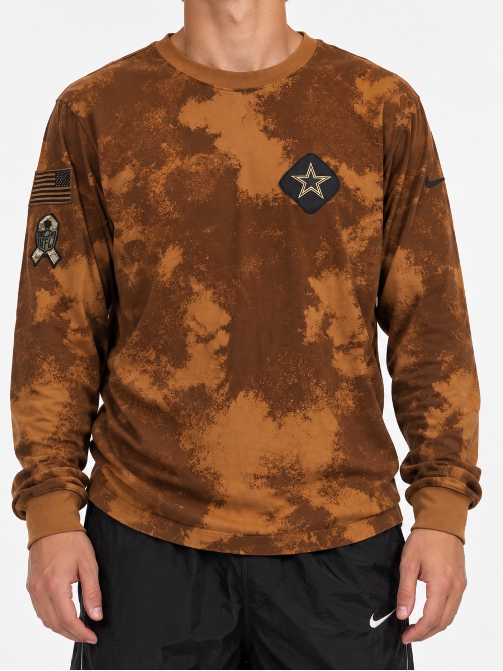 Nike NFL Dallas Cowboys 2023 Salute to Service Long Sleeve Tee Brown M